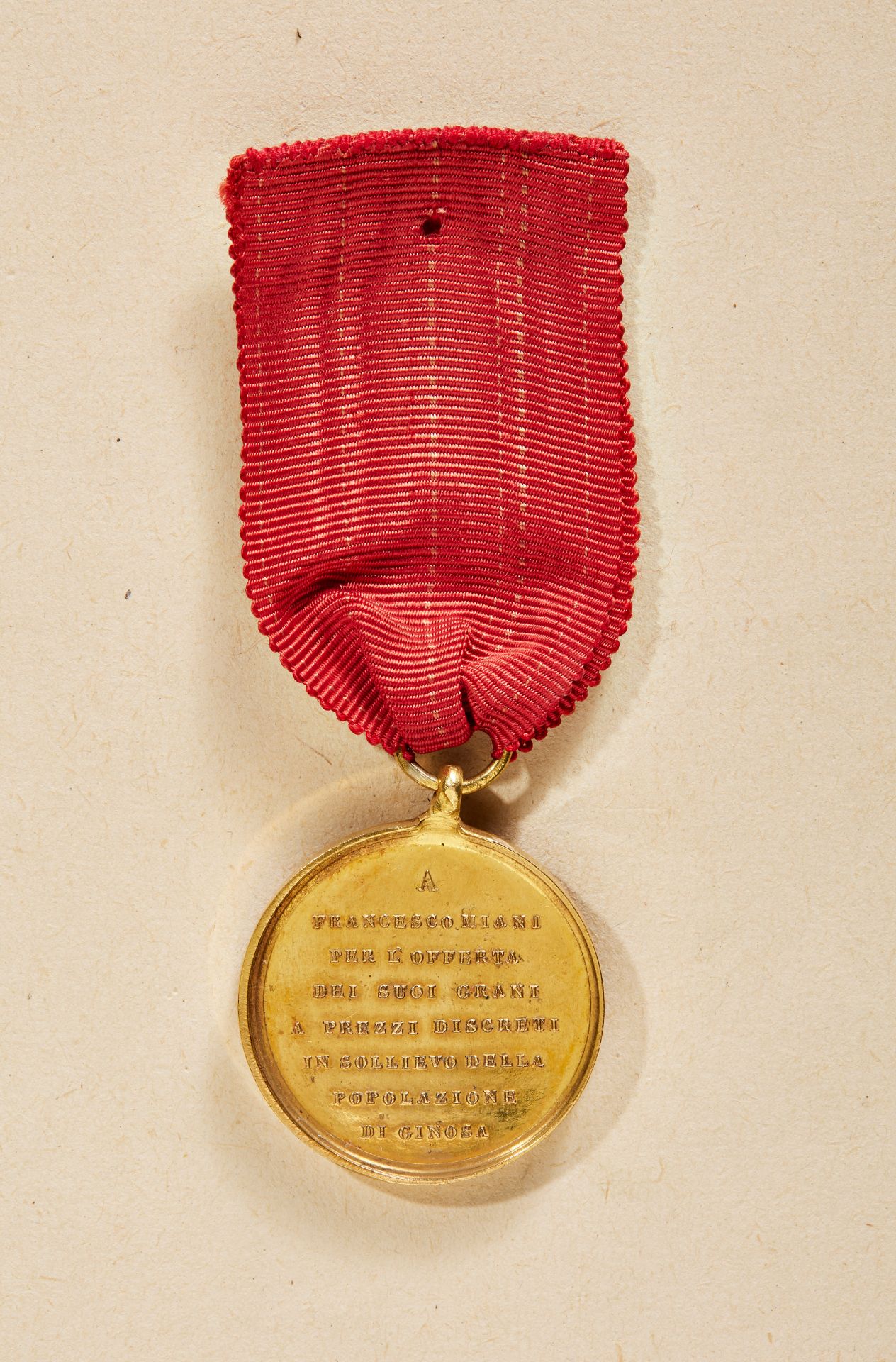 Königreich beider Sizilien : Goldene Verdienstmedaille König Ferdinando II. für Francesco Miani. - Bild 2 aus 2