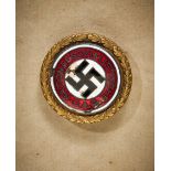Führende Persönlichkeiten des 3.Reiches : Hermann Göring - Goldenes Parteiabzeichen der NSDAP mi...