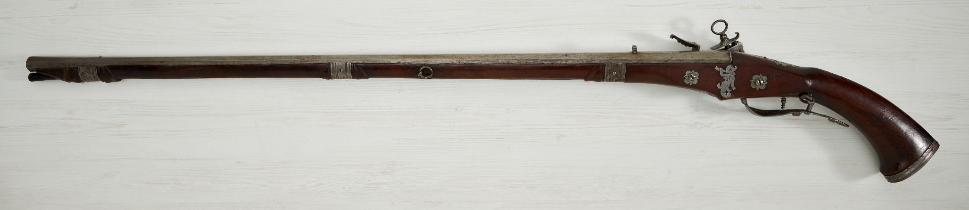 Steinschloß : Italienische Gewehr signiert Gioseffo Belli mit Miqueletschloss um 1660/70. - Bild 2 aus 5