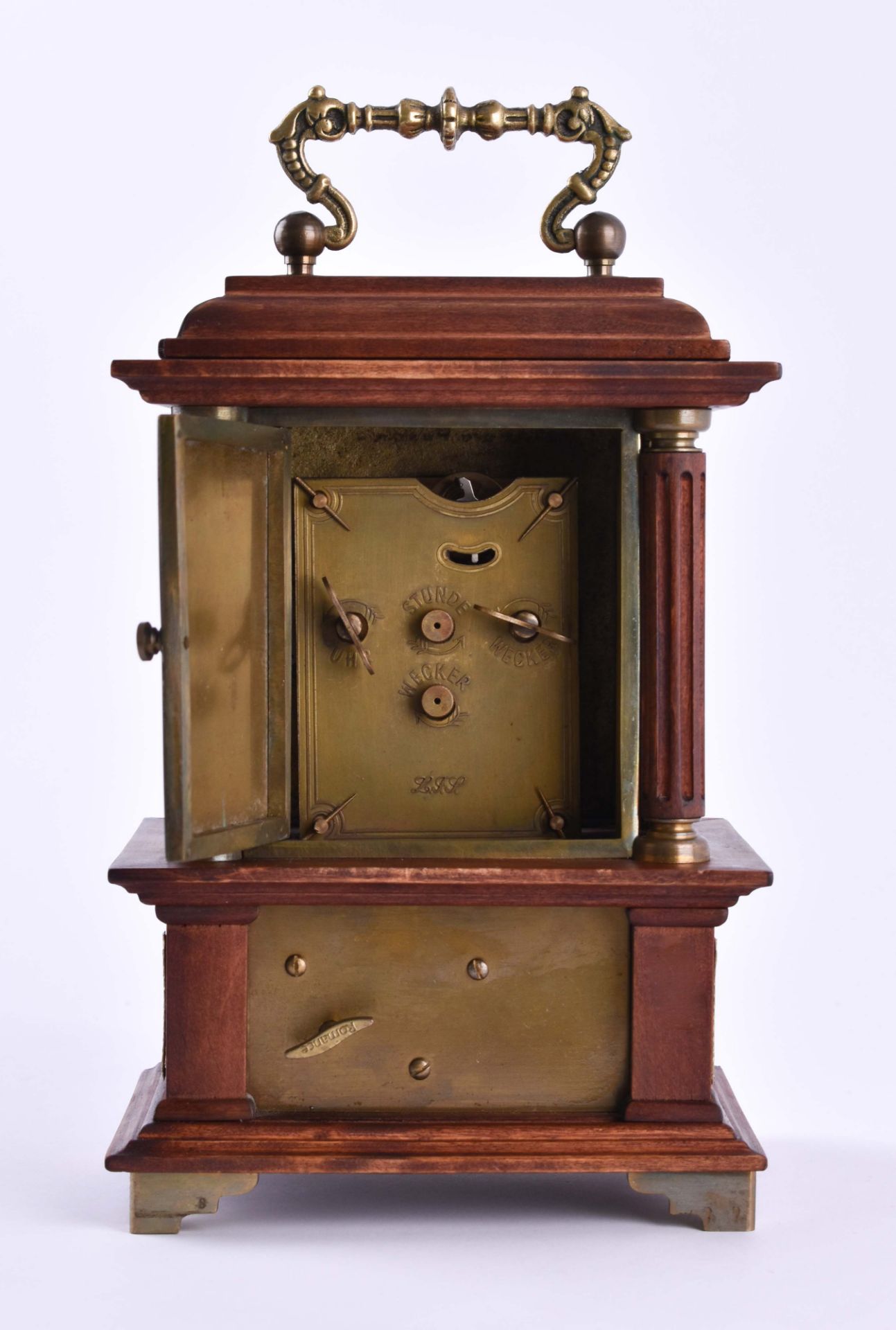 Table clock Wilhelminian style around 1890 - Image 5 of 6