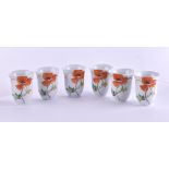 6 Meissen Wellenspiel drinking cups