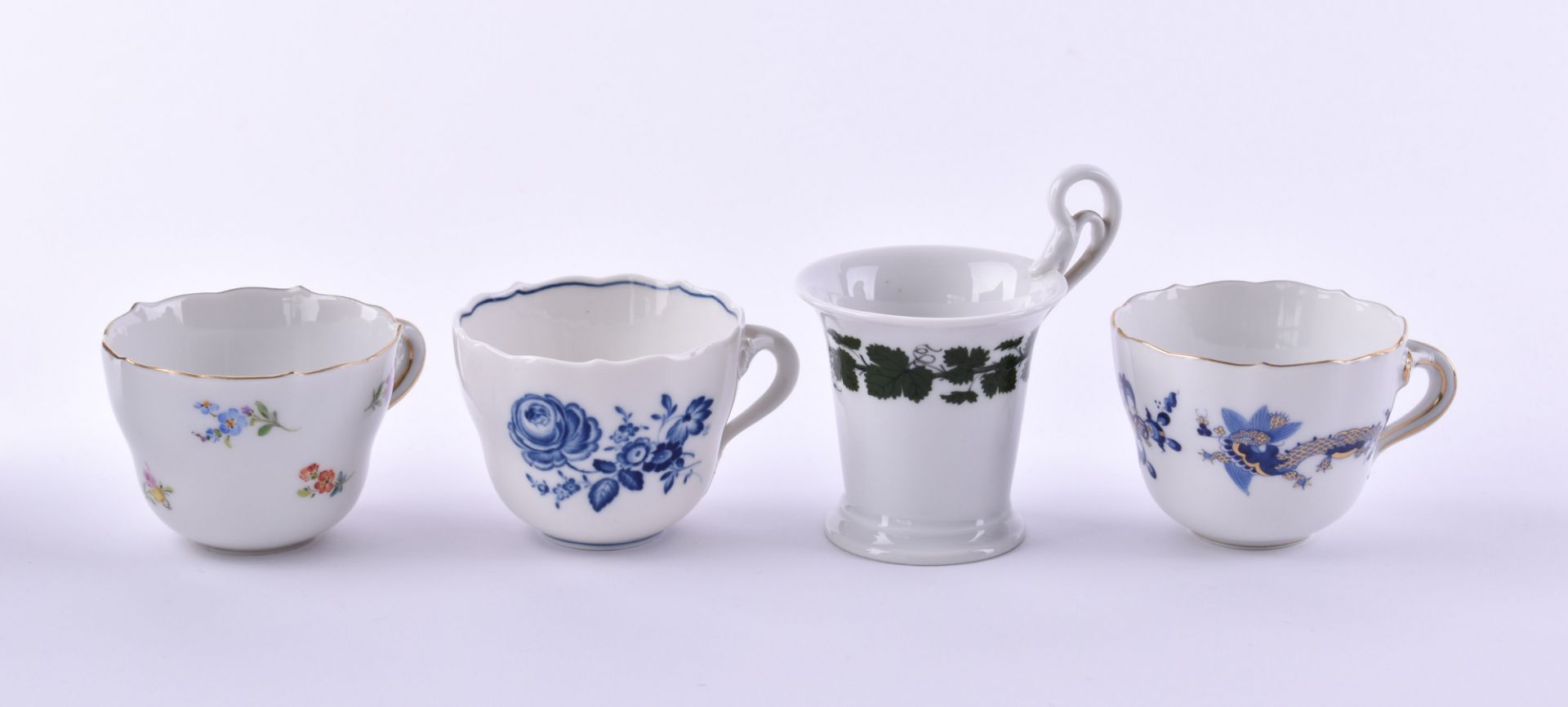 A group of porcelain mocca cups Meissen - Image 3 of 4