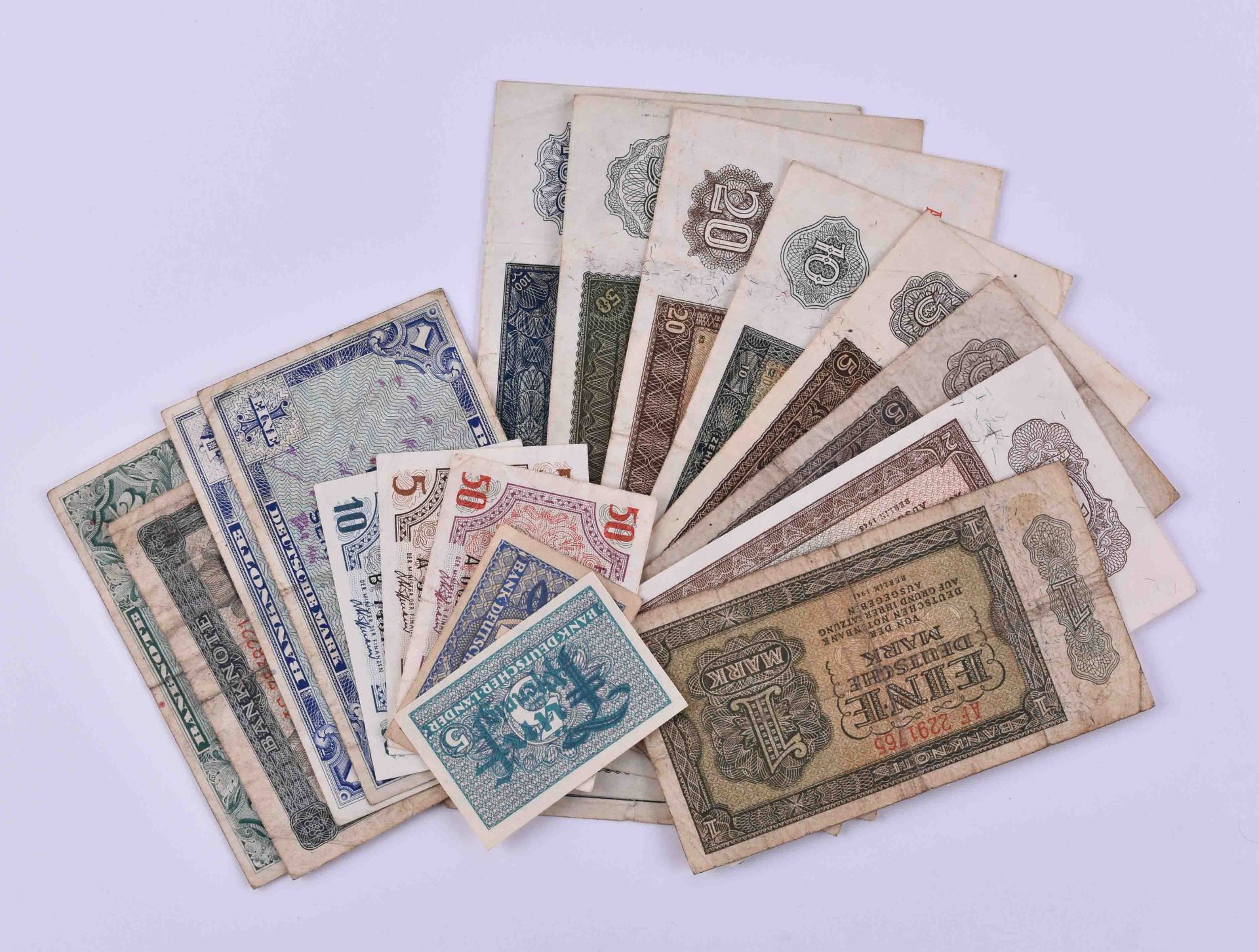 A bundle of banknotes 1947/48