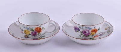 A group of porcelain Meissen around 1760