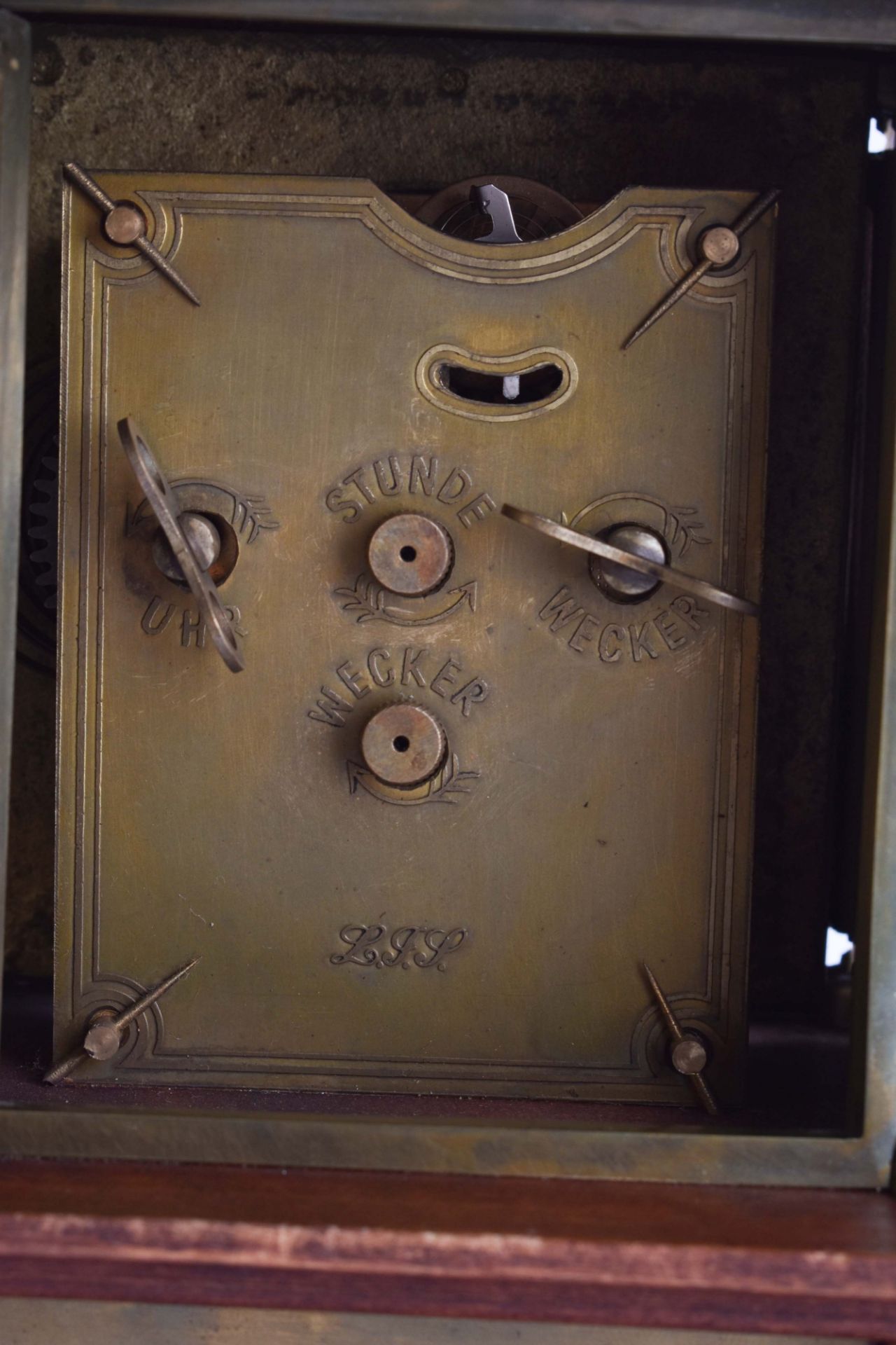 Table clock Wilhelminian style around 1890 - Image 6 of 6