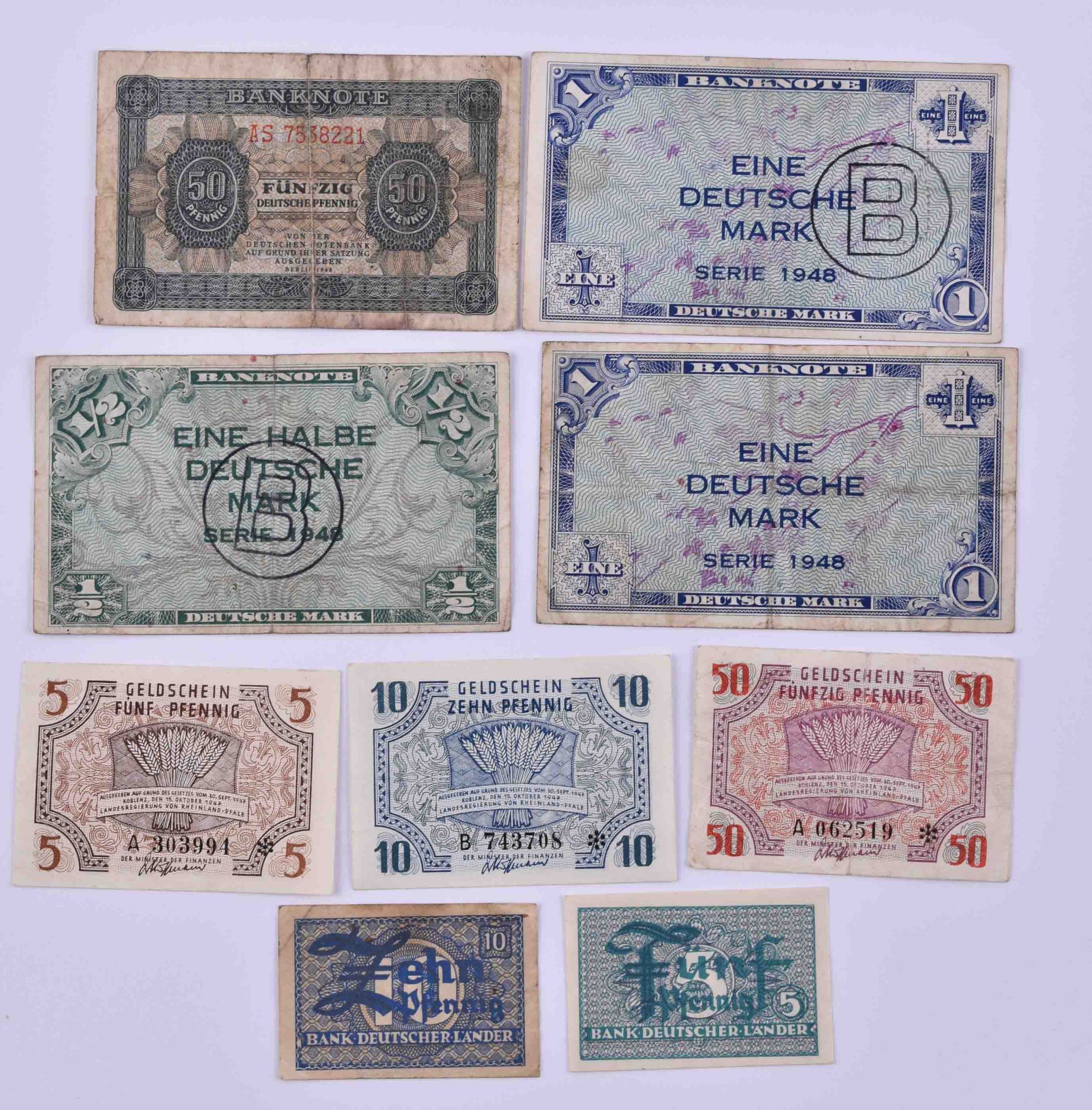 A bundle of banknotes 1947/48 - Bild 5 aus 6