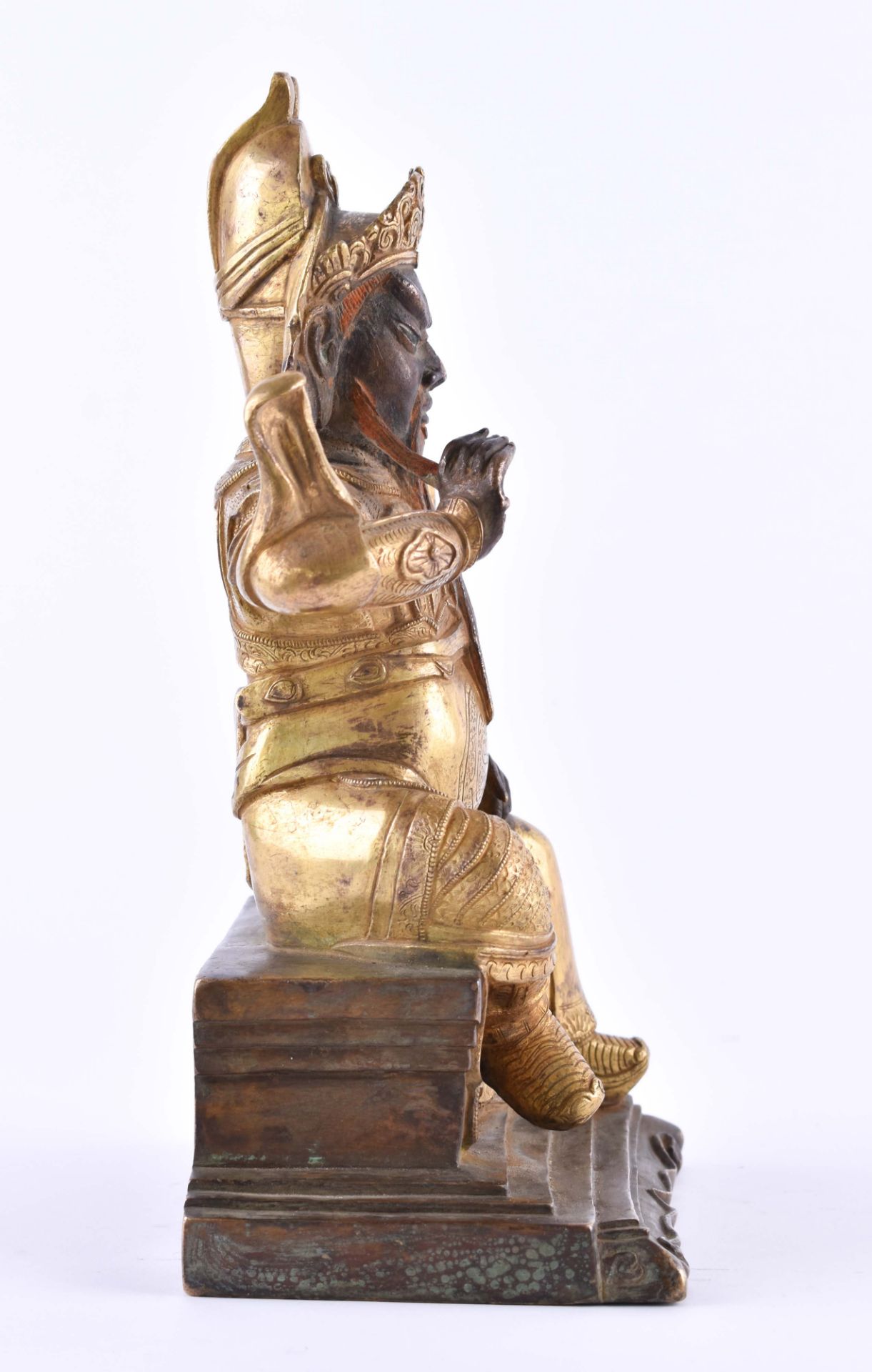 A fine gilt-bronze Figure of GUANDI, China, 19th century - Bild 4 aus 8