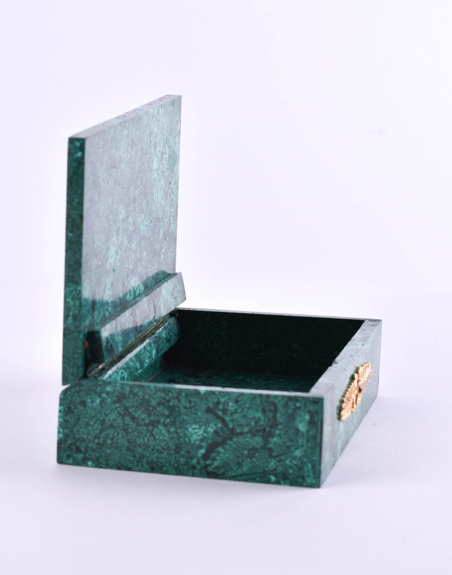 Malachite lidded box Russia - Image 4 of 6