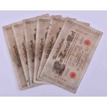 A bundle of banknotes German Empire