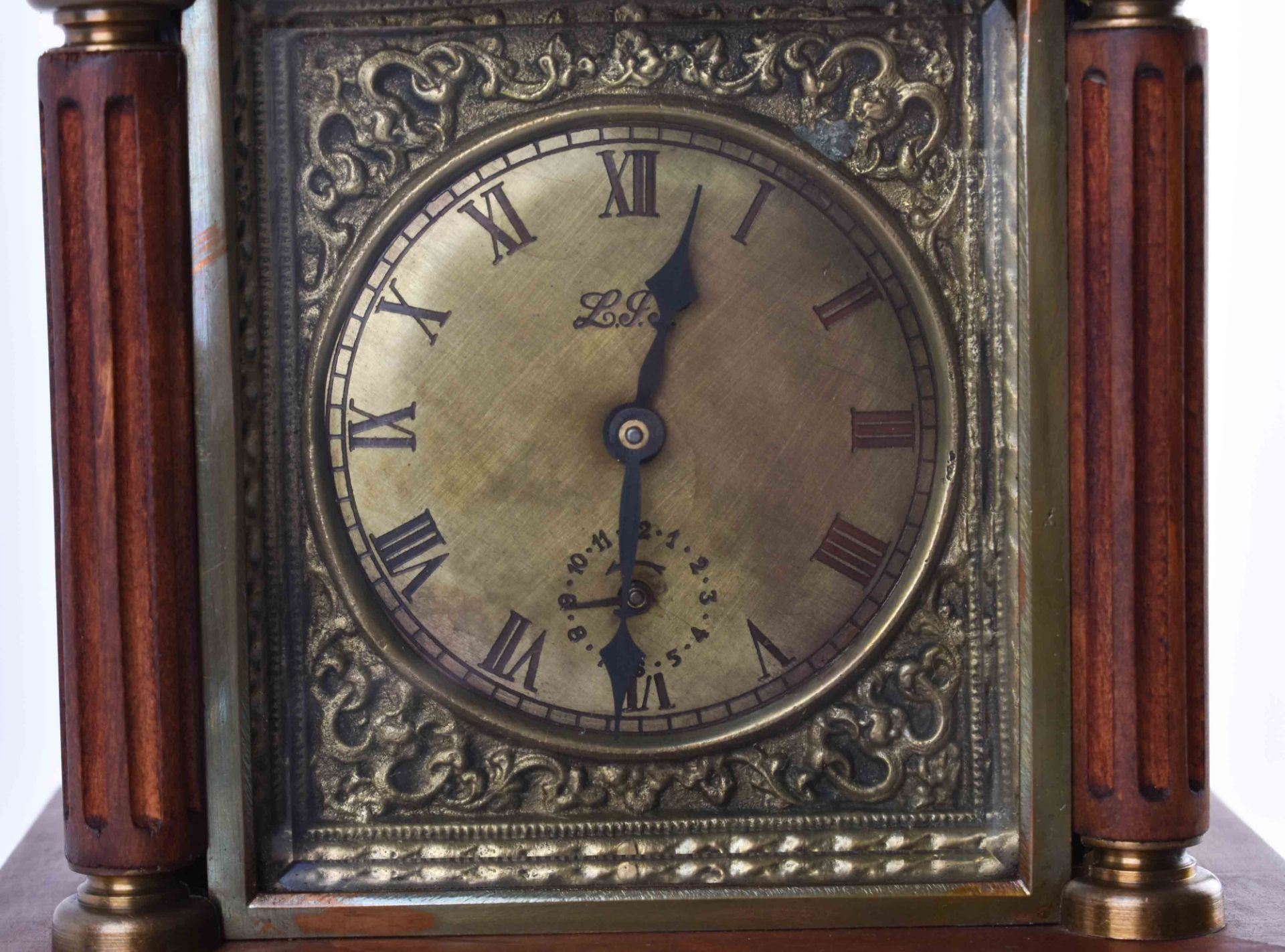 Table clock Wilhelminian style around 1890 - Image 3 of 6