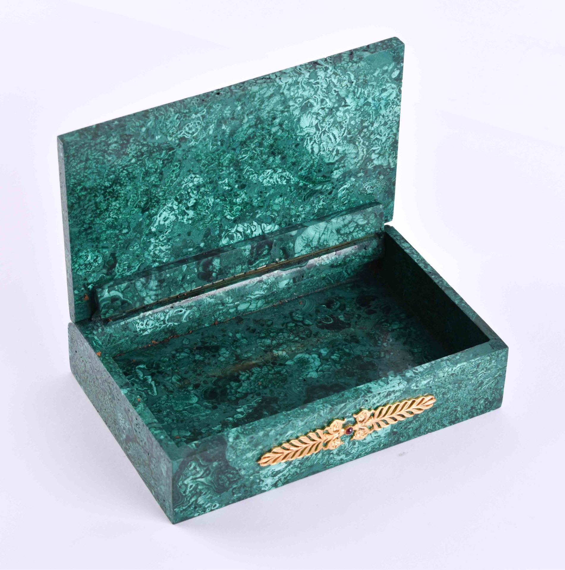 Malachite lidded box Russia - Image 3 of 6