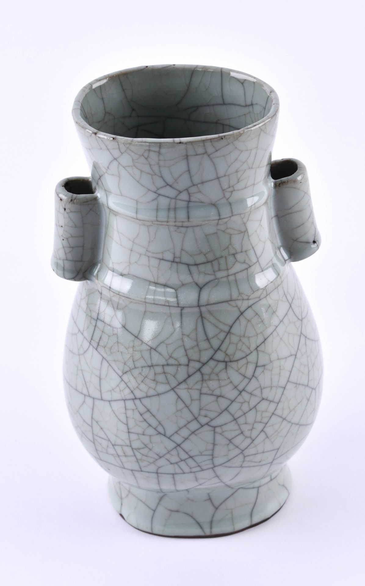 Celadon Hu vase China Qing Dynasty - Image 2 of 4