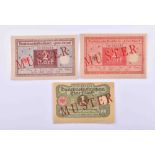 title: German Empire Weimar Republic 3 loan office notes sample