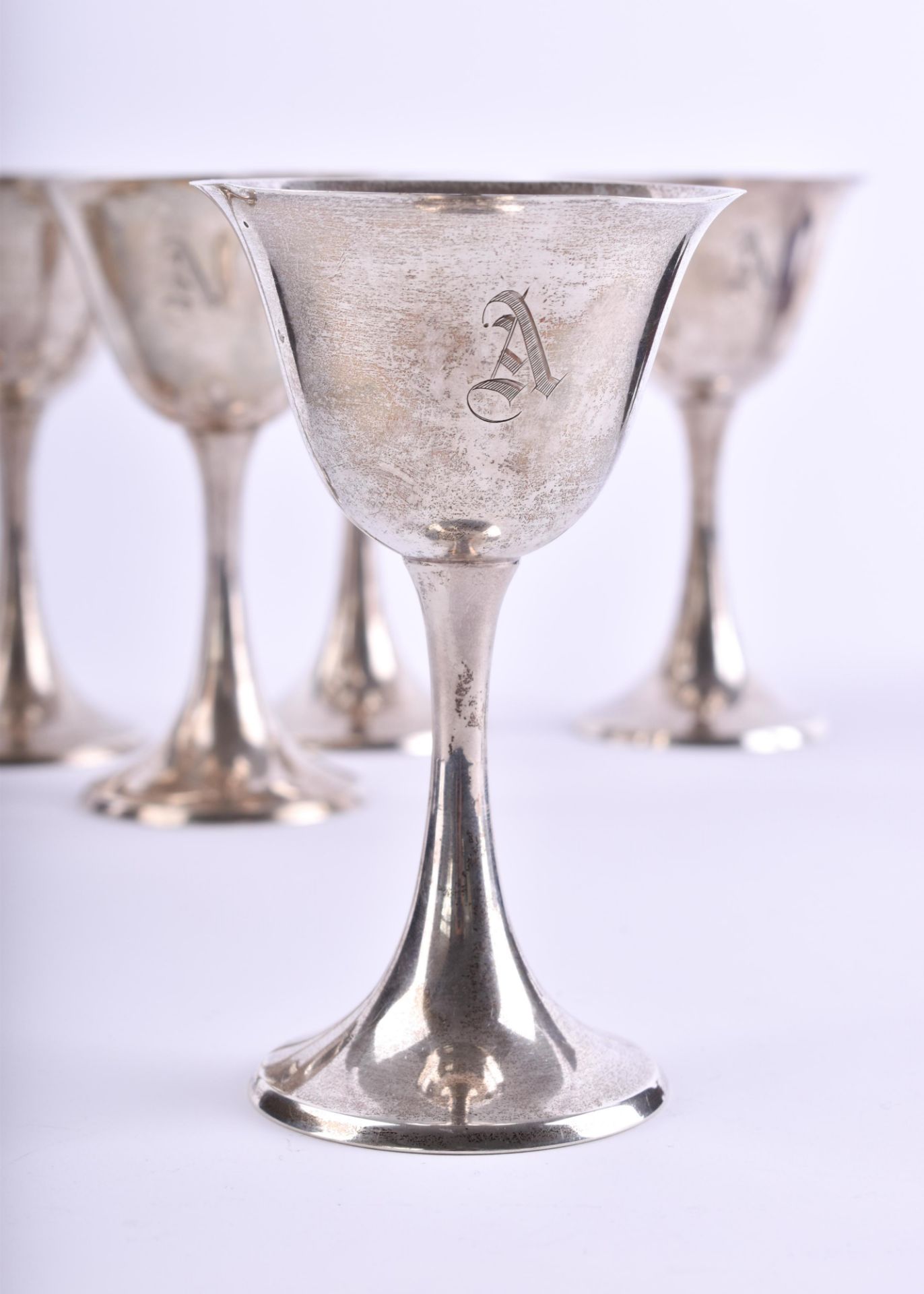 6 silver chalices 20th century - Bild 3 aus 4