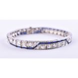 Art Deco brilliant sapphire bracelet France 1925