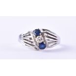 Ladies brilliant sapphire ring