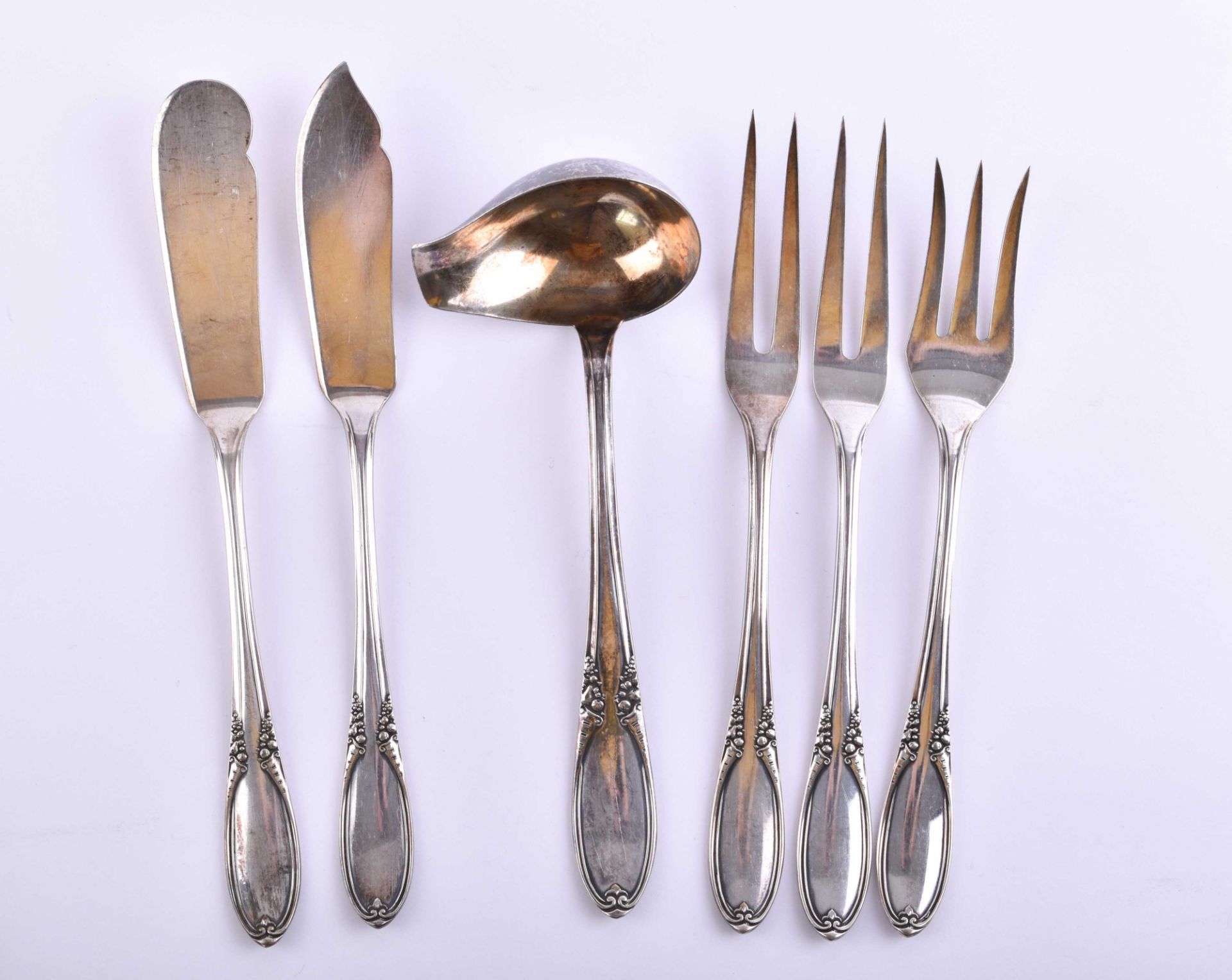 Art Nouveau silver cutlery Lutz and Weiss - Bild 4 aus 4