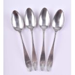 4 tin spoons around 1765