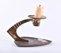 Art Deco hand candlestick