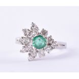 Emerald brilliant ring
