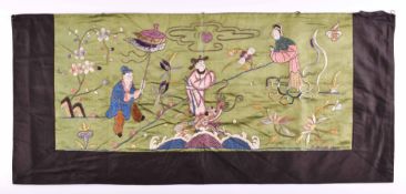Silk embroidery China around 1900