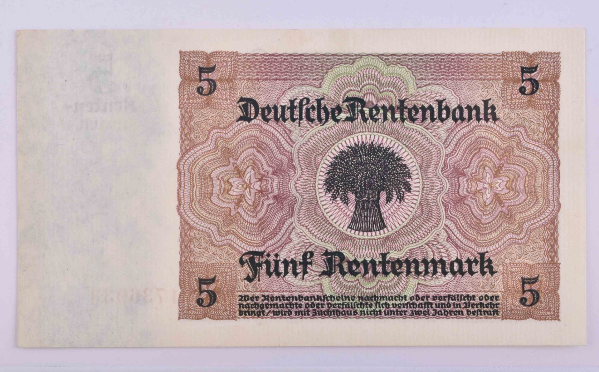 German Reich 5 Rentenmark 1926 - Image 2 of 2