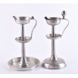 2 tin candleholder about 1800/40