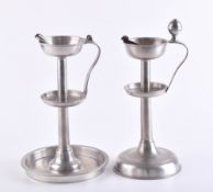 2 tin candleholder about 1800/40