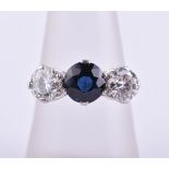 Sapphire brilliant ring