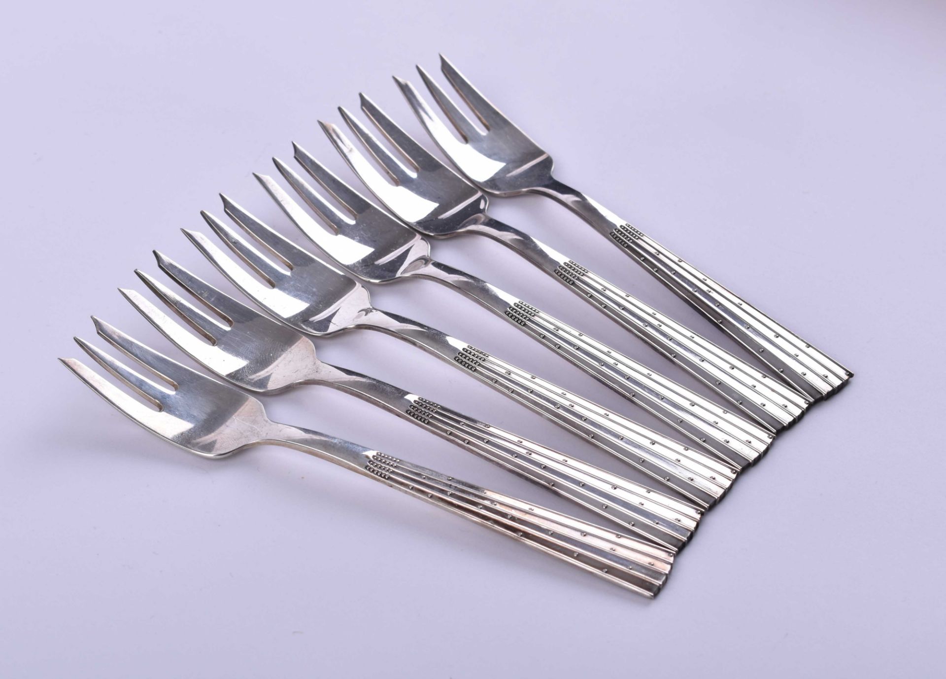 6 cake forks Denmark, Copenhagen - Bild 2 aus 3