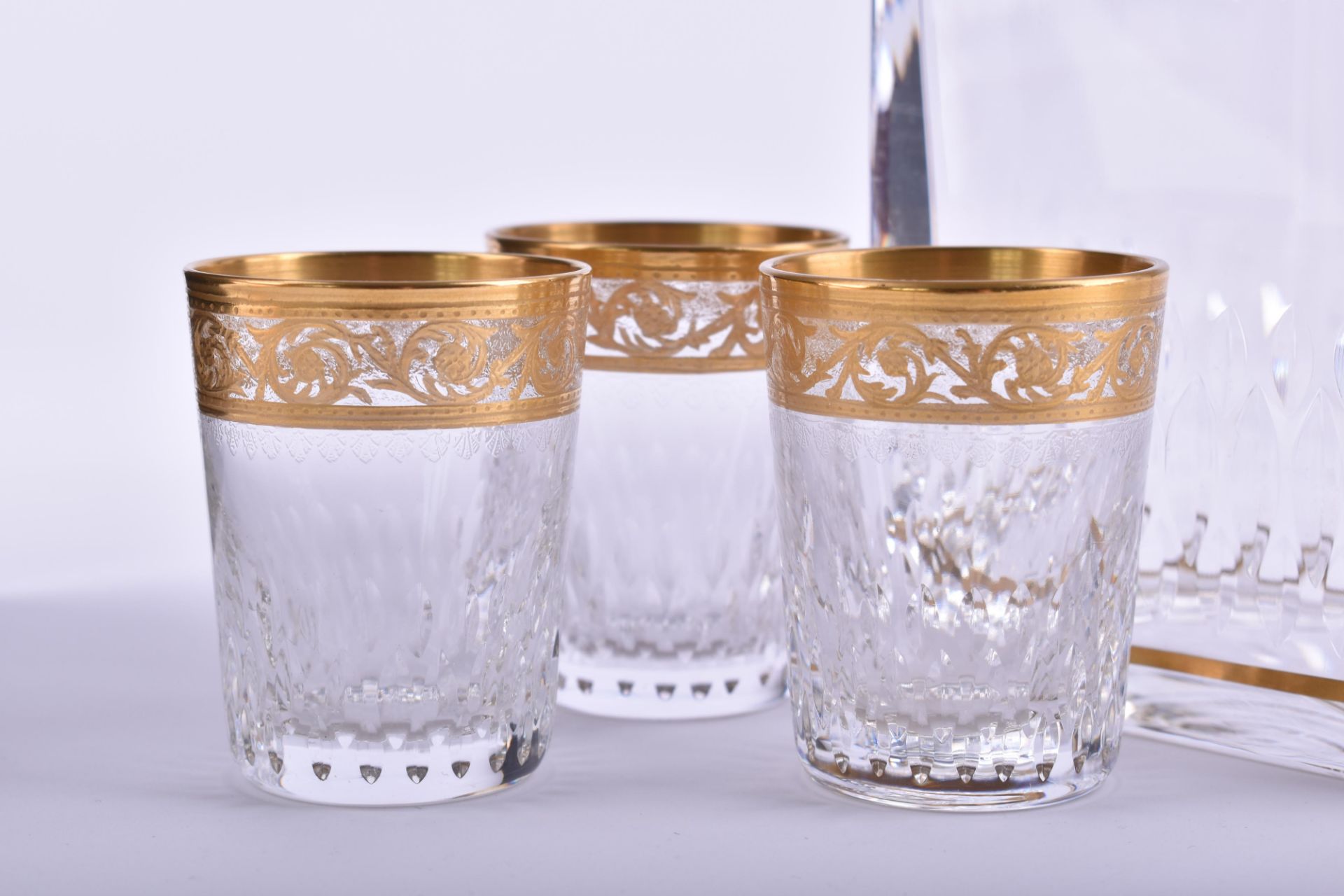 Liqueur carafe with 6 glasses Saint Louis - Image 4 of 5