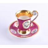 Cup and saucer KPM around 1800