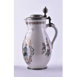 Karlsruhe majolica wine jug