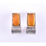 Pair of amber earrings