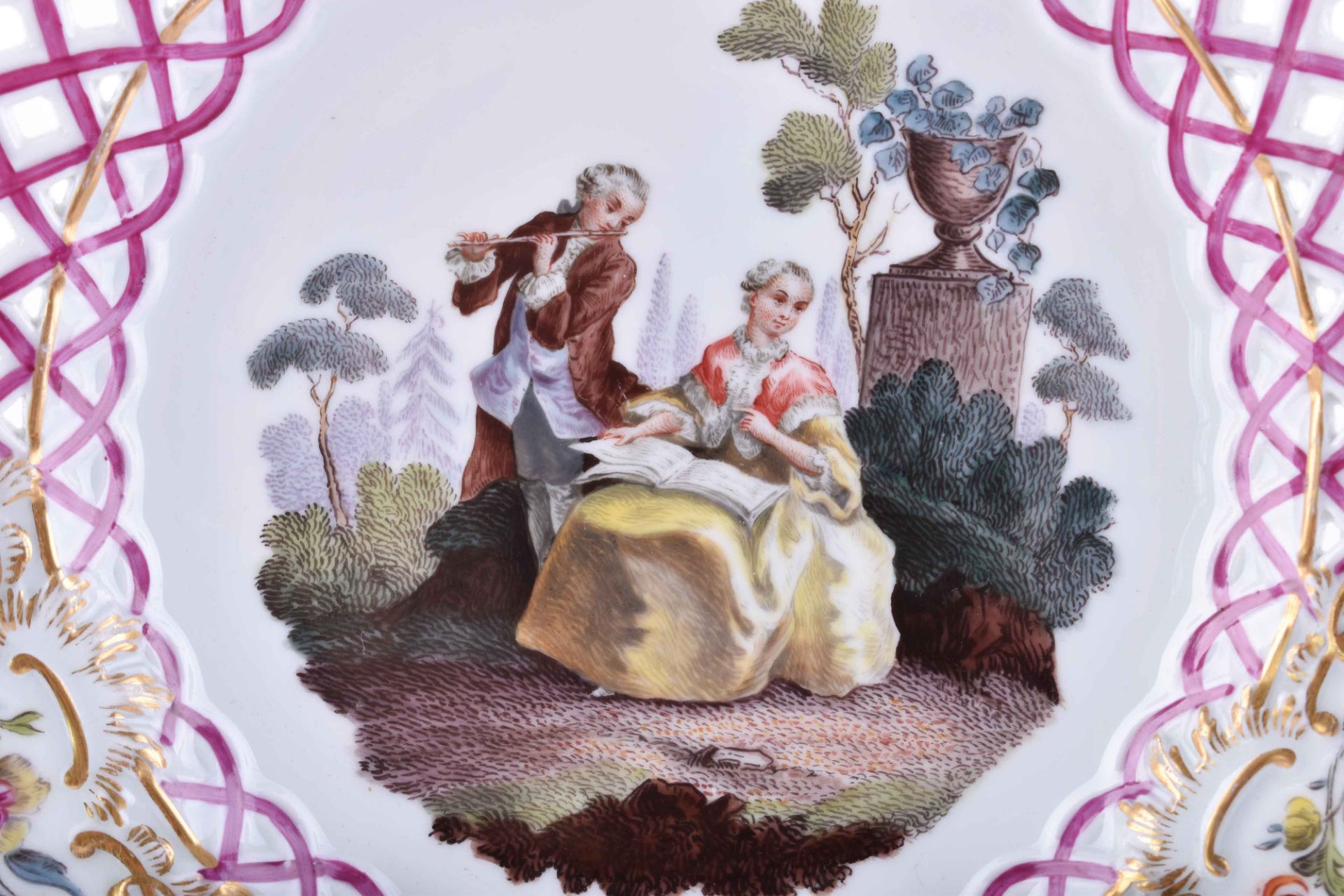  Plate Meissen around 1840/60 - Image 2 of 7