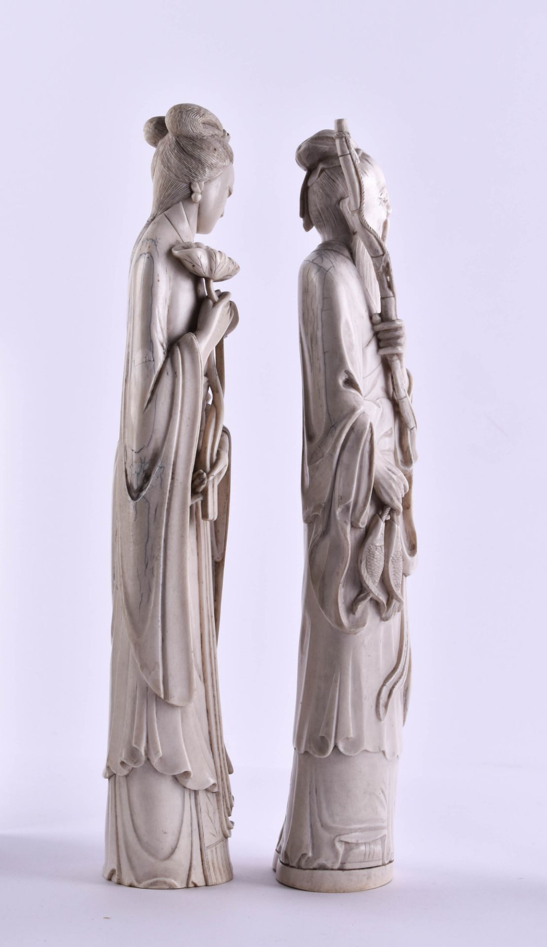  Pair of figures from China Qing dynasty - Image 2 of 7