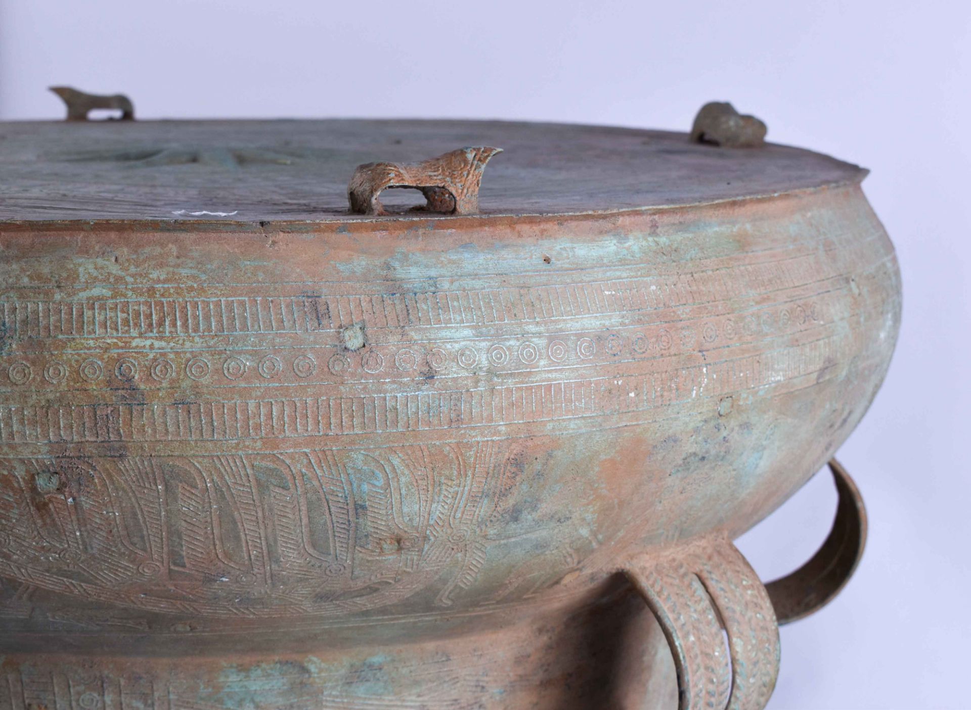  Ritual bronze drum Vietnam Dong-Son period - Image 7 of 9