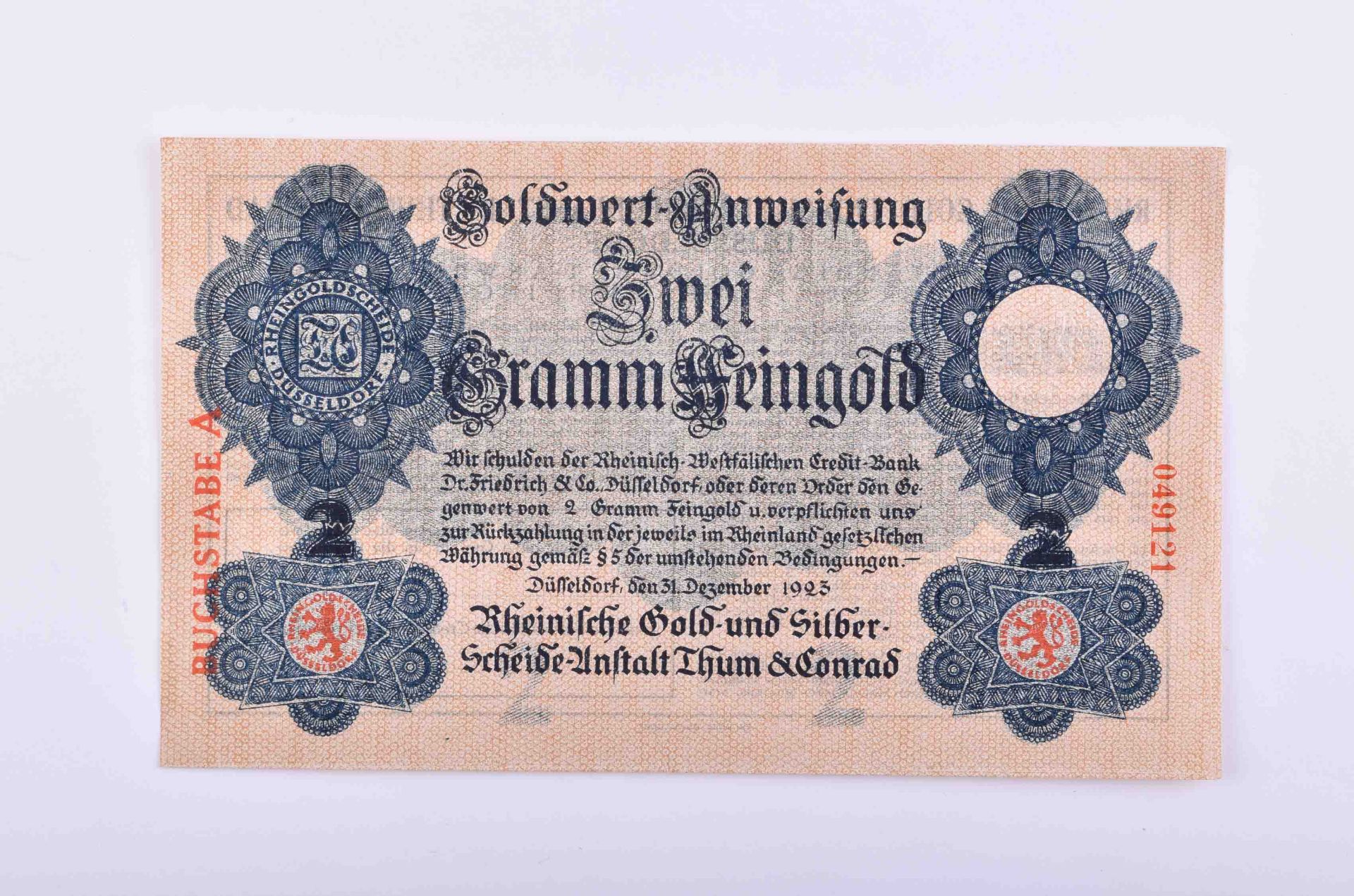 Emergency money Düsseldorf 1923