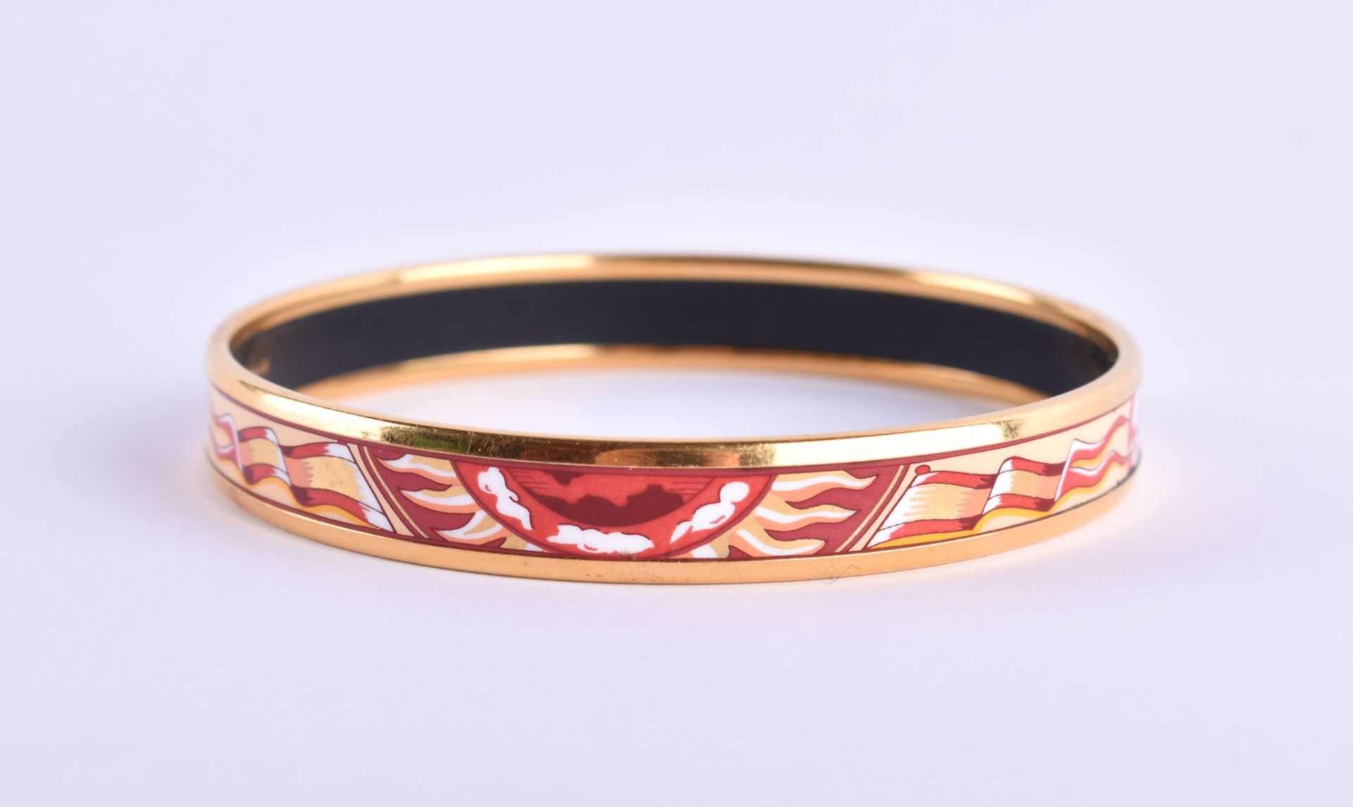  Vintage enamel bangle Hermes Paris - Image 2 of 4