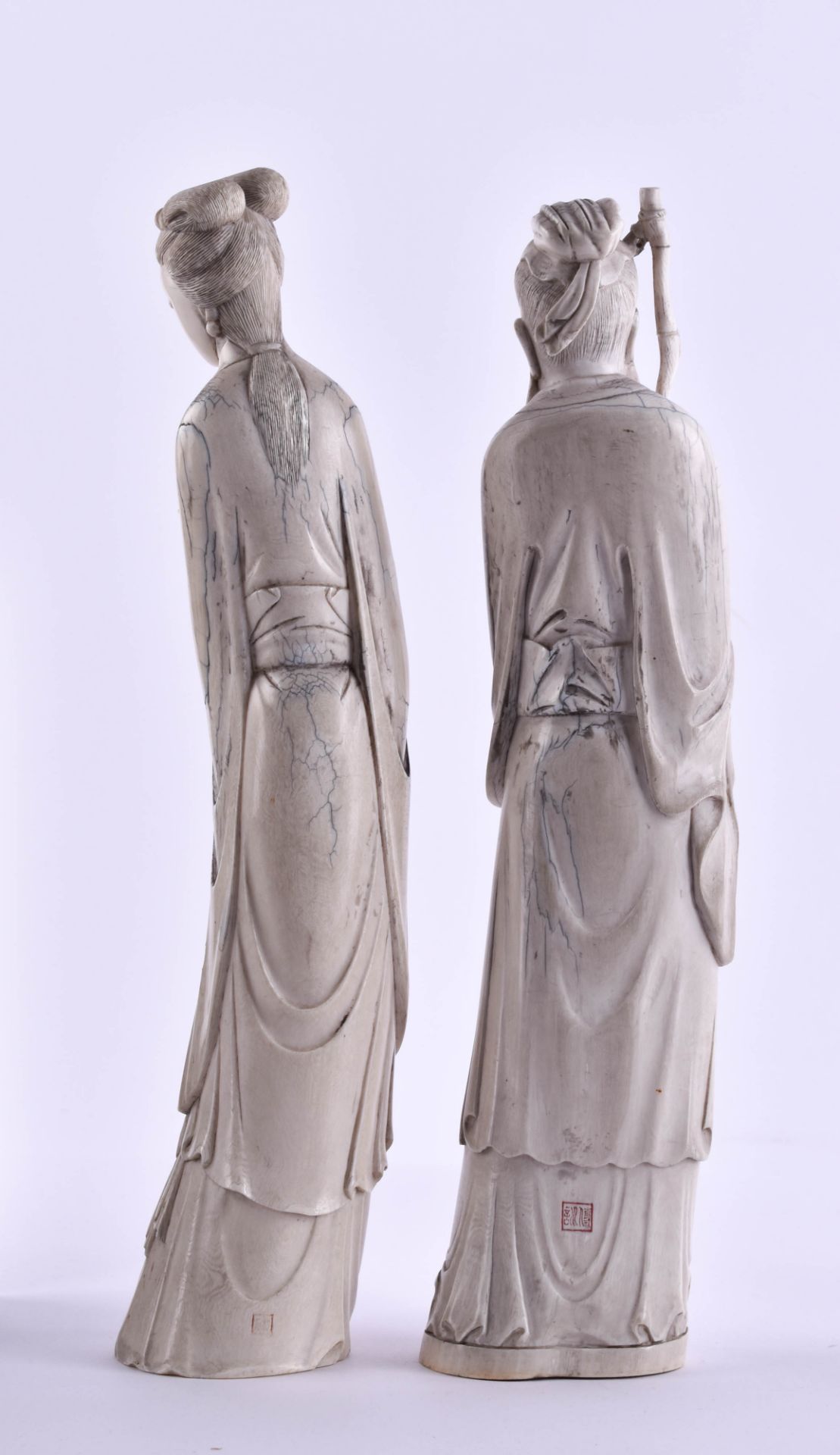  Pair of figures from China Qing dynasty - Image 3 of 7