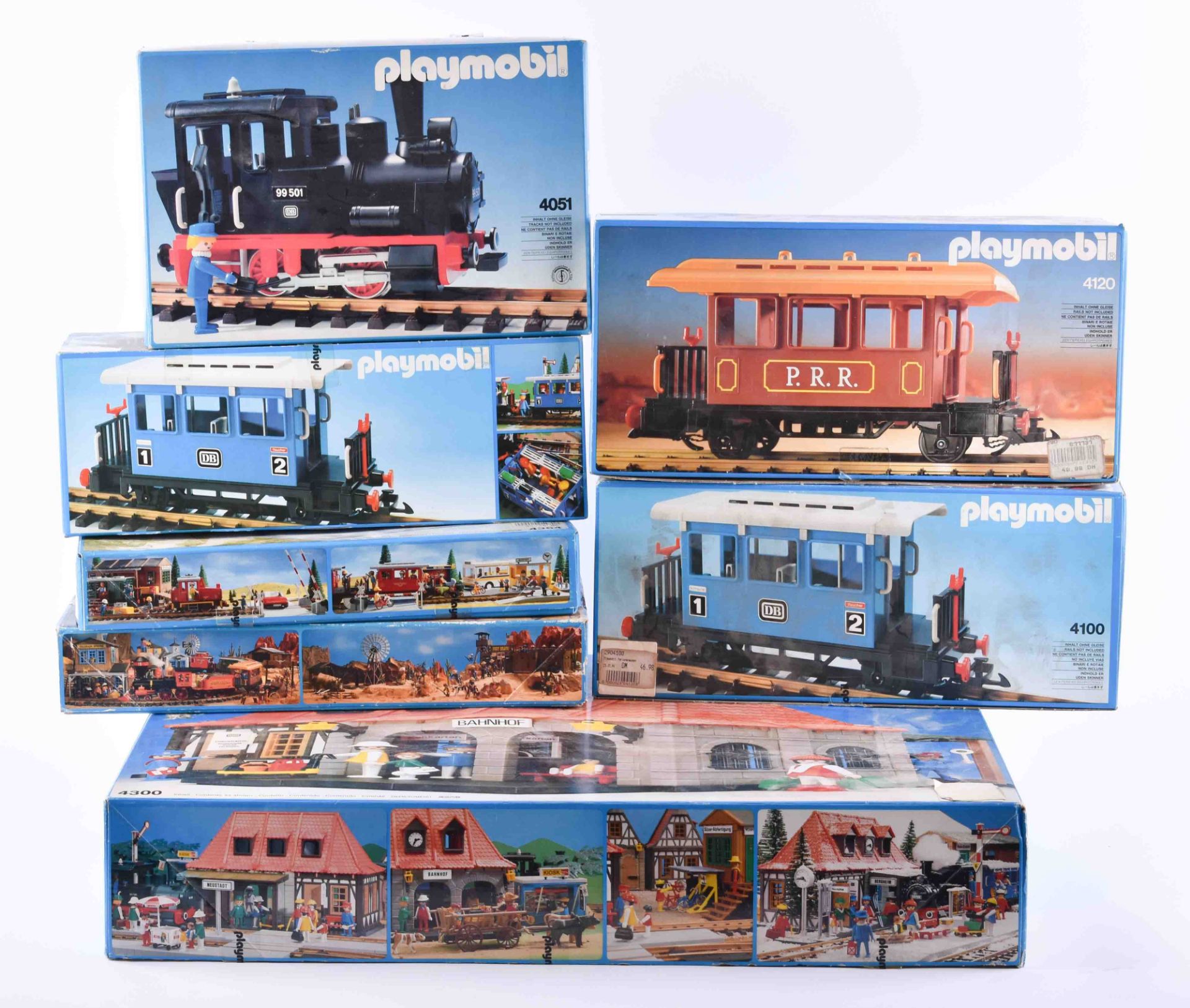 A group of Playmobil railroad