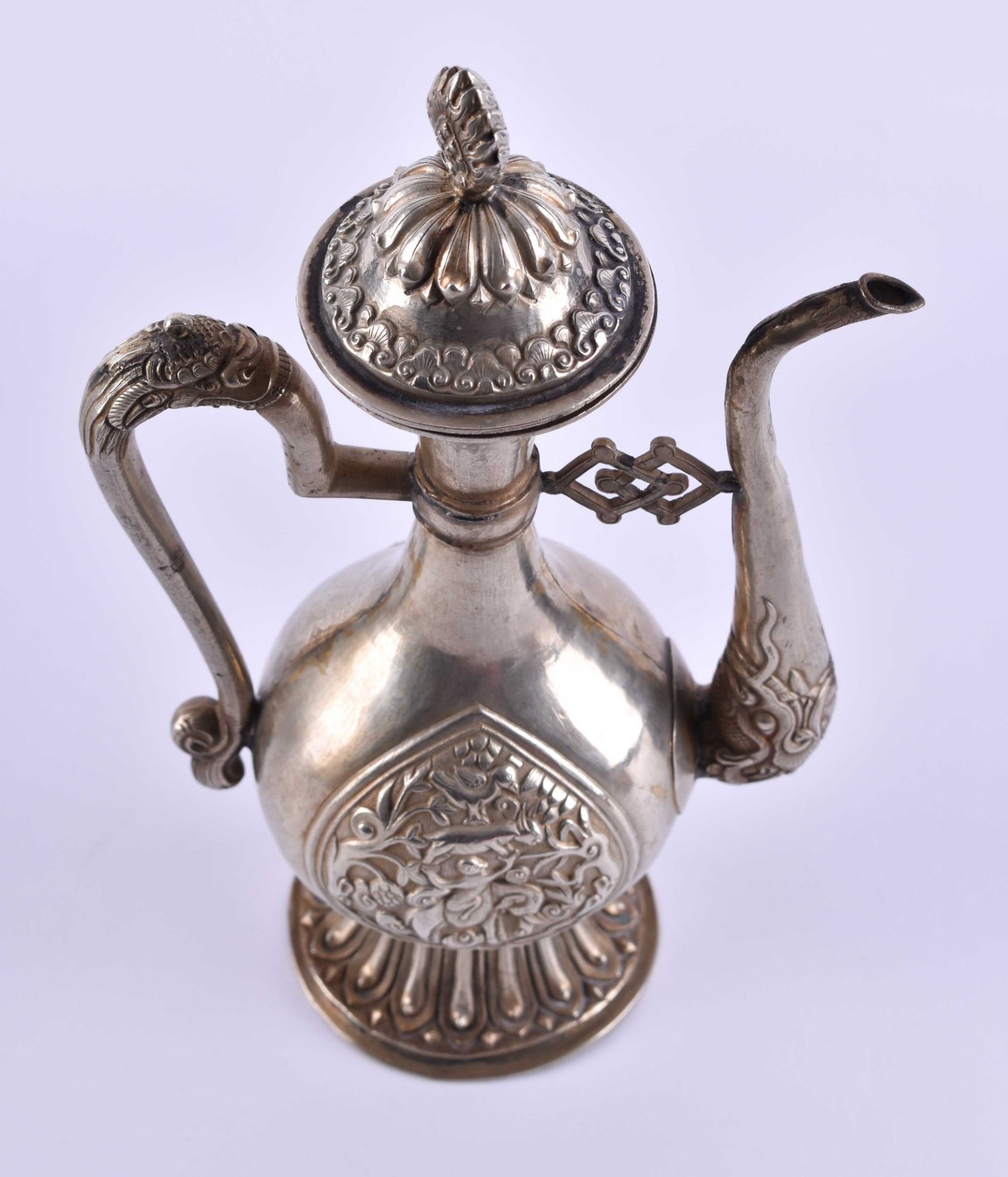  Silver pot Tibet 19th century - Image 3 of 5