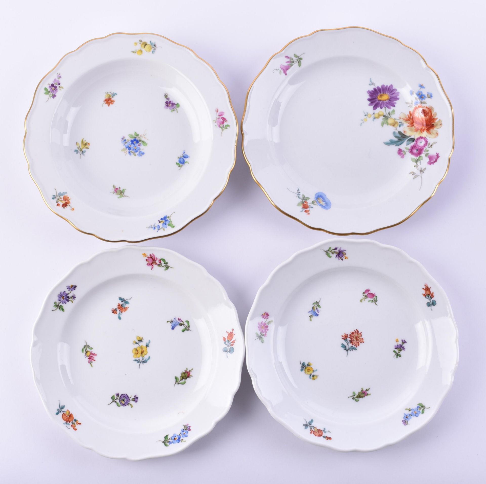 Four plates Meissen