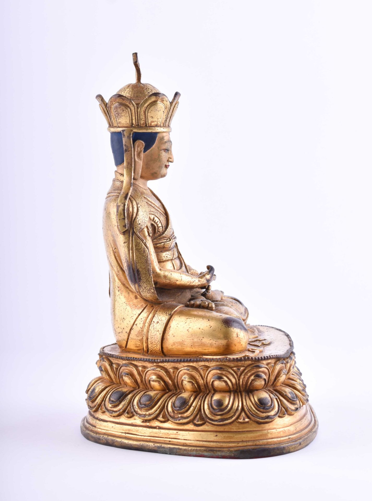  Figure of a Lama, Tibet 18th /19th century - Image 4 of 6