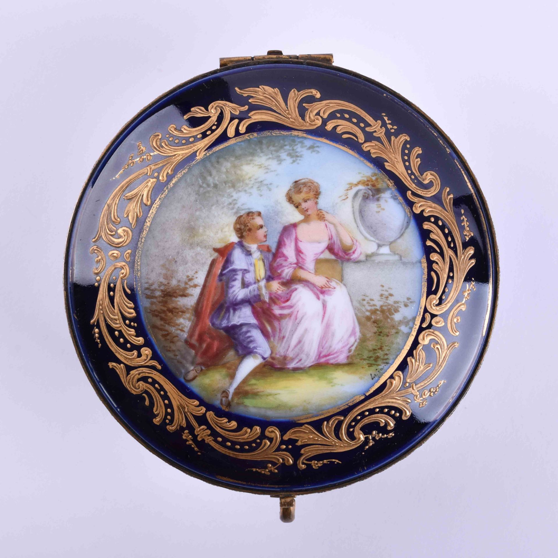  Porcelain cover box Sevres - Image 2 of 7