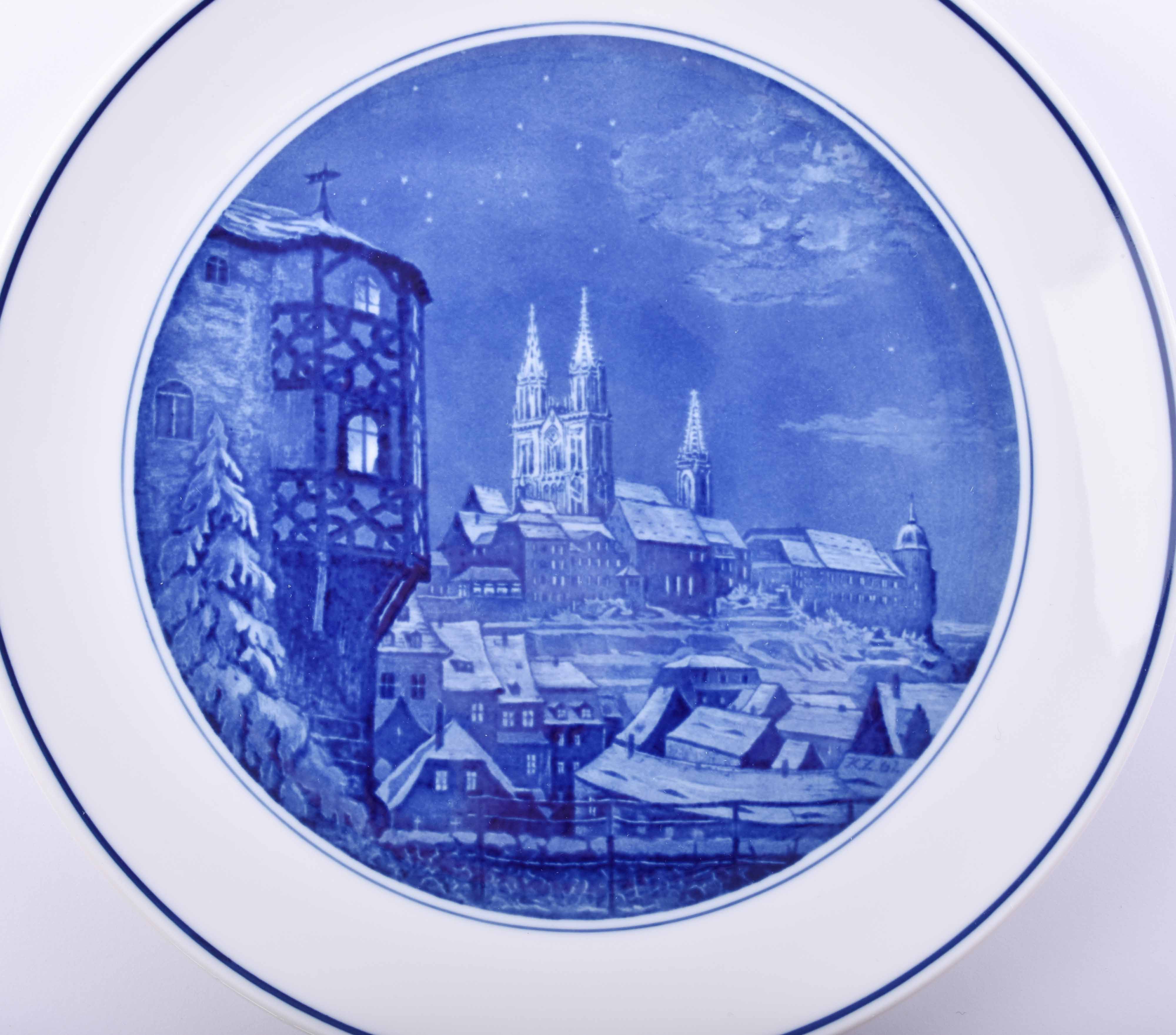 two wall plates Meissen - Image 4 of 7