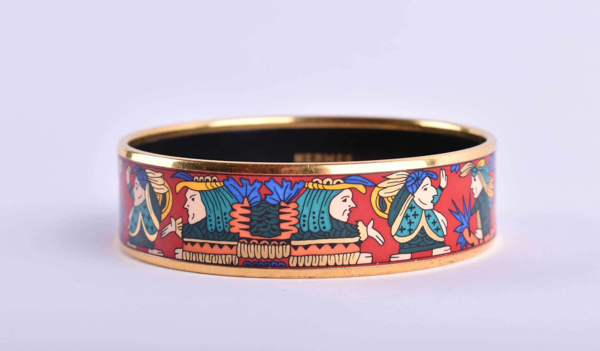  Vintage enamel bangle Hermes Paris - Image 2 of 6