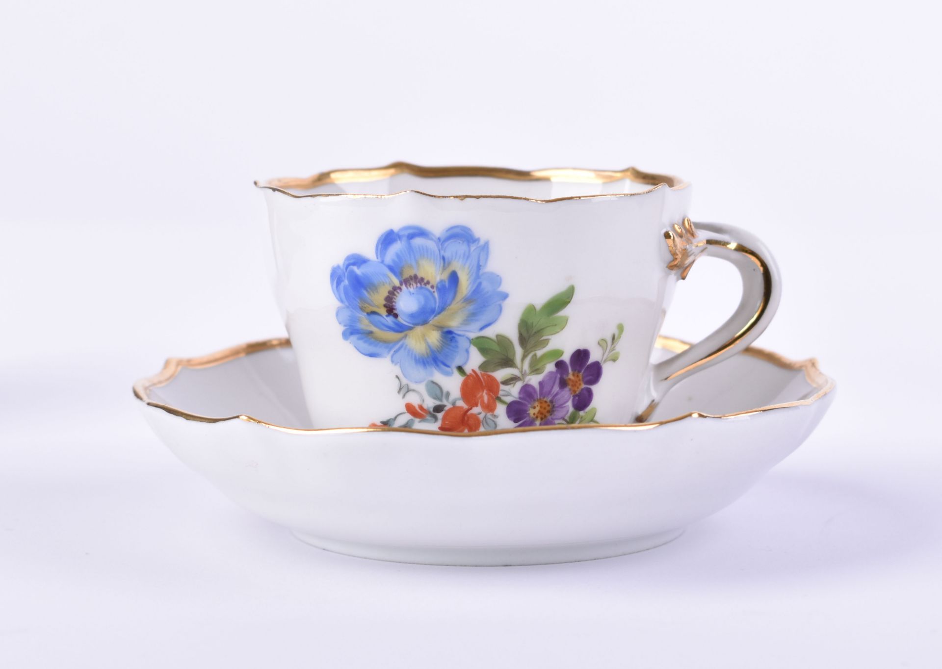  Mocha cup and saucer Meissen