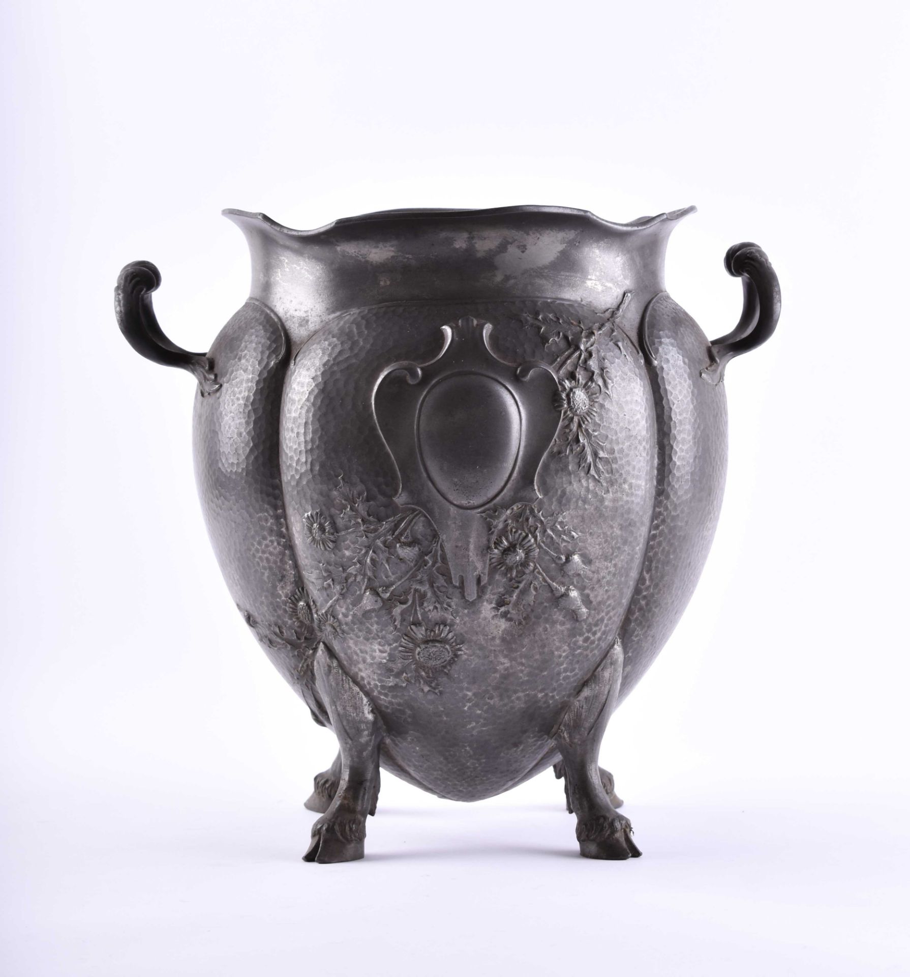  Art Nouveau pewter vessel