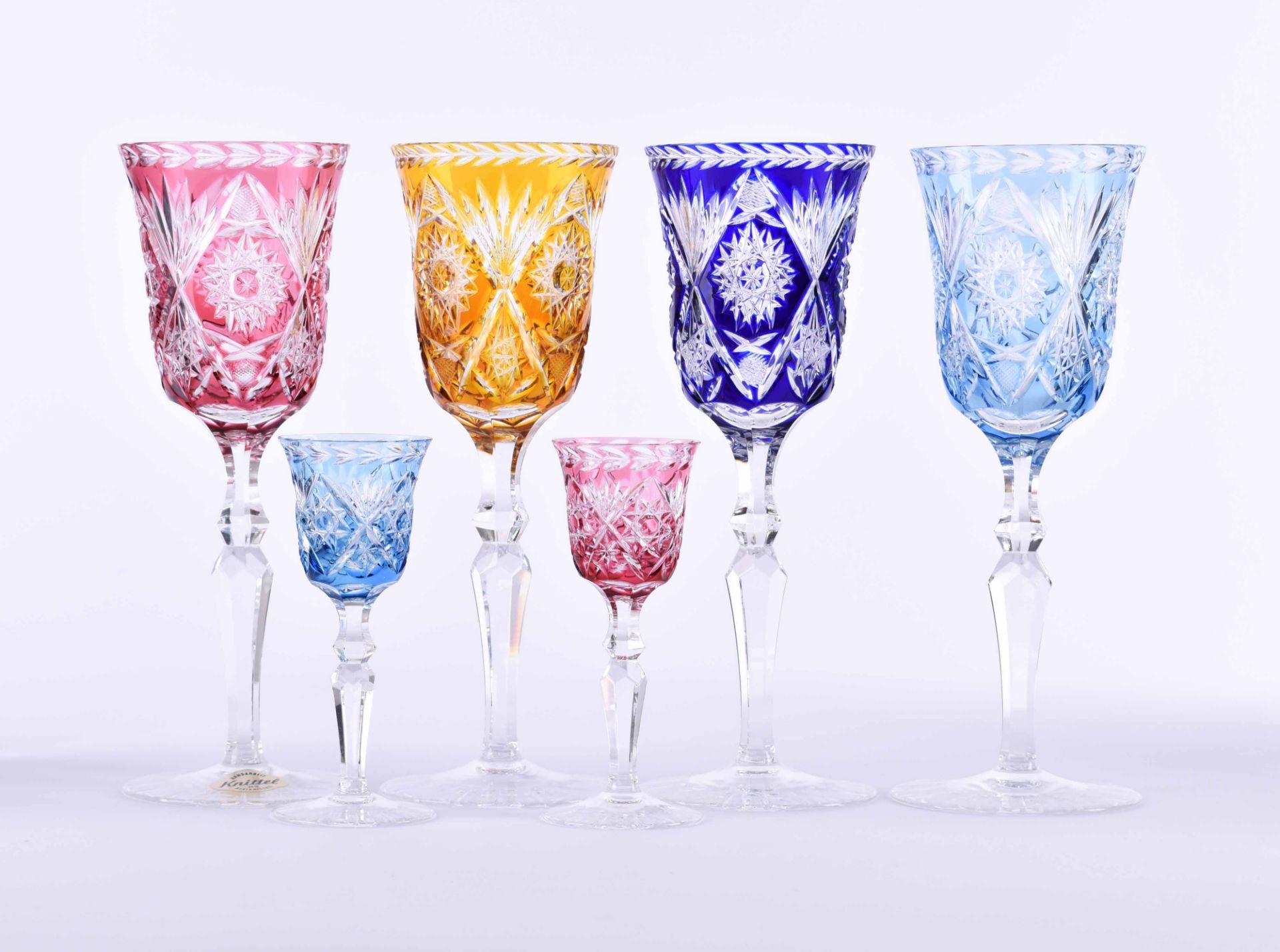  A group of crystal glasses